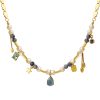 Multi Stone Pearl Bead Necklace