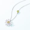 White Daisy Sterling Silver Necklace