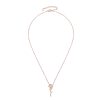 Rose Shape Moissanite Sterling Silver Chain Necklace