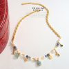 Multi Stone Pearl Bead Necklace