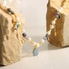 Multi Stone Pearl Bead Necklace