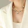 Multi Stone Pearl Bead Necklace