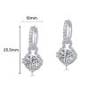 925 Sterling Silver Moissanite Drop Earrings