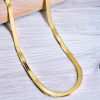 Sterling Silver Plated Gold Snake Chain Necklace