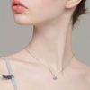 0.5 Carat Square Moissanite Silver Necklace