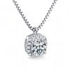 0.5 Carat Square Moissanite Silver Necklace