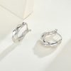 Irregular Shaped Sterling Silver Hoop Earrings