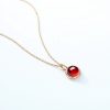 Gold Plated Red Garnet Pendant